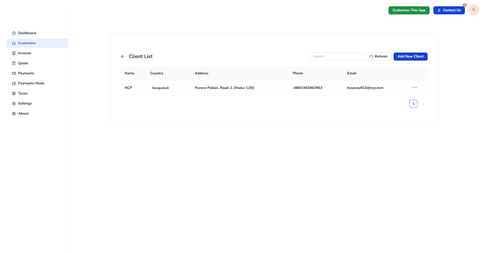 Clients List